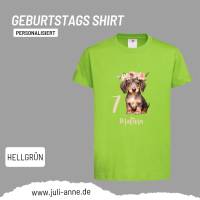 Personalisiertes Shirt GEBURTSTAG Zahl & Name personalisiert Dackel Hund Bild 7
