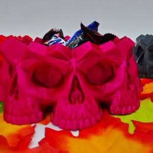 3D Druck | Totenkopf Schale | Schädel Schale | Halloween Schale | Süßes Saures | 3D Gedruckte Schale | Kopf Schale Bild 2