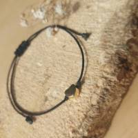 Freundschaftsarmbänder Schwarzes Herzarmband minimalistischen Stil, Flechtarmbänder Makramee-Armband, Set 2 Stück Bild 5