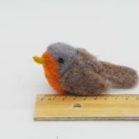 Grünfink handgefilzt als Wohn- und Gartendekoration, Geschenk für Vogelliebhaber, Vogelfreunde, Vogelfigur Figur F Bild 3