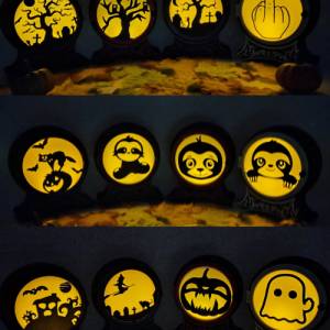 3D Druck | Halloween LED Teelicht Display | Halloween LED Tea Light Display | Herbst | Verschiedene Motive | Different M Bild 1