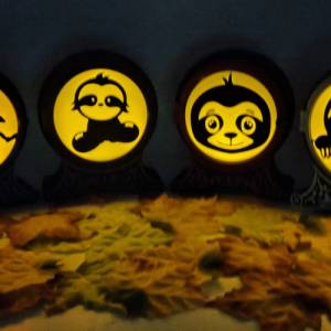 3D Druck | Halloween LED Teelicht Display | Halloween LED Tea Light Display | Herbst | Verschiedene Motive | Different M Bild 6