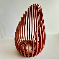 Teelichthalter aus Holz, Kupfer lackiert Bild 2
