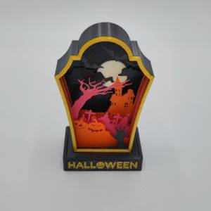 3D Druck | Halloween | Schatten Box Grabstein | Dekoration | Ornamente | Wanddekoration | Hallowenn Dekoration Bild 1