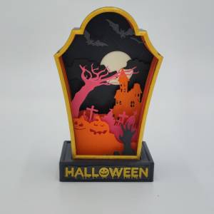 3D Druck | Halloween | Schatten Box Grabstein | Dekoration | Ornamente | Wanddekoration | Hallowenn Dekoration Bild 2
