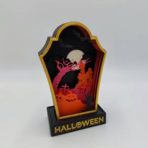 3D Druck | Halloween | Schatten Box Grabstein | Dekoration | Ornamente | Wanddekoration | Hallowenn Dekoration Bild 3