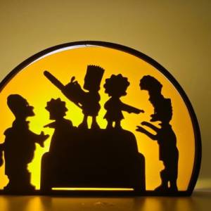 3D Druck | Halloween Deko | Zombie Simpsons Thema Beleuchtet | Bild 1