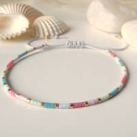 Buntes Armband aus Miyuki Perlen, kleine Geschenke für Frauen Freundin, im Geschenktütchen Bild 4