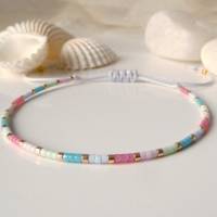 Buntes Armband aus Miyuki Perlen, kleine Geschenke für Frauen Freundin, im Geschenktütchen Bild 6