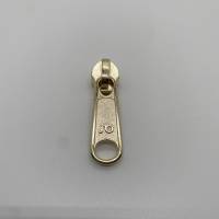 Zipper Standard, breit, hellgold, für Spiralreißverschlüsse Bild 1