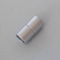 Magnetverschluss chrom, silber hell, Zylinder, Bohrung 8 oder 10 mm, Kettenverschluß, zum Einkleben, Schmuckverschluß Bild 1