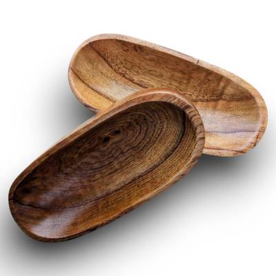 Ovale Holzschale Schmuckschale mit Gravur - Personalisierte Geschenke zum Einzug - Japanische Dekoration