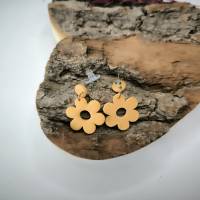 Statement-Ohrringe Blumen mit Edelstahlstecker/ Ohrringe mit Blüten / handgefertigt aus Polymer Ton Bild 1
