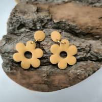 Statement-Ohrringe Blumen mit Edelstahlstecker/ Ohrringe mit Blüten / handgefertigt aus Polymer Ton Bild 3