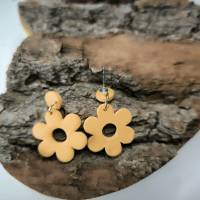 Statement-Ohrringe Blumen mit Edelstahlstecker/ Ohrringe mit Blüten / handgefertigt aus Polymer Ton Bild 6