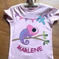 Geburtstagsshirt, Chamäleon, T-Shirt, Geschenk Mädchen, Gr.80-128, versch. Farben Bild 1