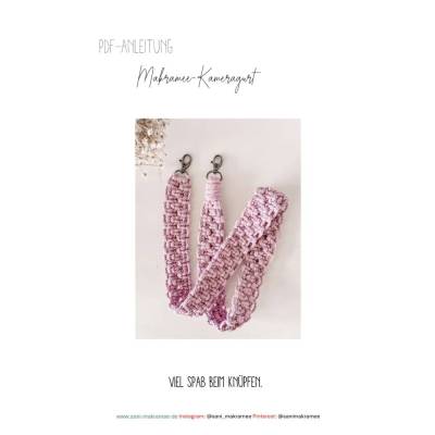 Makramee-Kameragurt: Anleitung mit Materialpaket - Für Anfänger – PDF-Download und 40m Garn