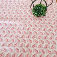 Vintage Stoff rosa Rosen auf weiß, Wäschestoff Bettwäschestoff Bauernstoff Rosenstoff, unbenutzt, Patchworkstoff Quilt Bild 4