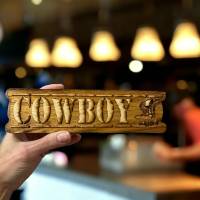 Cowboy Einzelstück Holzschild Lasergravur Geschenkidee Bild 2