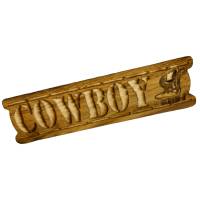 Cowboy Einzelstück Holzschild Lasergravur Geschenkidee Bild 3