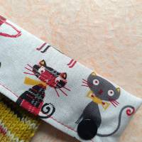 Nadelgarage, Nadelsafe, Nadeltasche für 15 cm lange Sockennadeln, mit  Katzen, i love knitting Bild 6