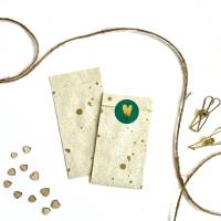 Mini-Geschenktüten GOLD Graspapier 5-50 Stück 7x13 cm klein flach Papier-Flachbeutel Minitasche Schmuckbeutel Bild 1