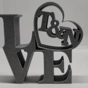 Love, 3D Druck, Valentins Tag, Valentin, love, 3D Druck Love, Name, Geschenk, Individueller Name, Für Sie, Für Ihn, Hoch Bild 2