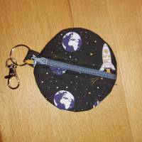 Mini-Bag rund, Mini Geldbeutel - Weltraum schwarz Bild 1