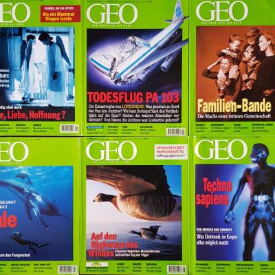Zeitschrift GEO 1-6/2000, Christentum, Trinkwasser, Familien-Psychologie, Indonesische Vulkane, Atacama, Kolumbien