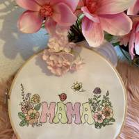 Stickdatei Mama mit Blumen, Muttertag, Mutterpass Set 946 Bild 5