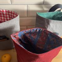 Lunchbag, gross,Snackbag, Frühstücksbeutel, Utensilo, kleine Tasche, Canvas, 2 Farben Bild 3