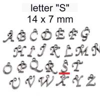 Anhänger - Buchstaben - Metall - Q R S T U V W X Y Z Bild 2