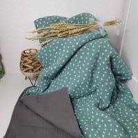 Musselin Decke Erwachsener groß 200x130 cm Sommerdecke Bettdecke Plaid Planket  mint Skandi Boho Bild 8