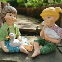Zuckersüsses Kinderpärchen aus Keramik Bild 4