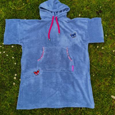 Strandponcho, Badeponcho, Frotteeponcho als Umkleidehilfe und zum Einkuscheln für Kinder und Erwachsene 