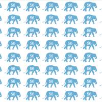 Elefanten Kleidergrößen zum aufbügeln - 56 Stk. Freie Farbwahl - Wunschgrößen - Größen Nummern - Label für alle Größen Bild 2