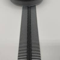 Reißverschluss Smoky-Stripes, breit, schwarz-weiß / gunmetalfarbene Spirale Bild 4
