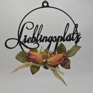 3D Druck | Lieblingsplatz | Ring | Hängen | Kunstblumen | Gartenschild | Wandbild | Dekoschild | Dekoring Bild 6