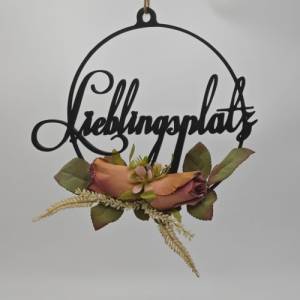 3D Druck | Lieblingsplatz | Ring | Hängen | Kunstblumen | Gartenschild | Wandbild | Dekoschild | Dekoring Bild 7