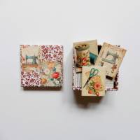 Vintage Handmade Memory-Spiel für Erwachsene Nähmaschinen und Nähutensilien 20 Paare 40 Karten Bild 1