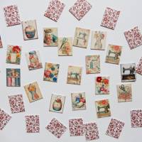 Vintage Handmade Memory-Spiel für Erwachsene Nähmaschinen und Nähutensilien 20 Paare 40 Karten Bild 2