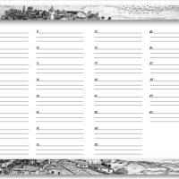 14-seitiger Geburtstagskalender s/w - mit Sternzeichen,  PDF – DIN A4 zum Ausdrucken Bild 3