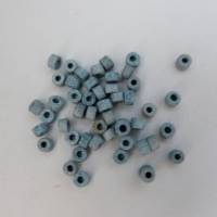 Keramikperlen, Walze, blaugrau matt, 7 x 4 mm, Schmuckherstellung, Perlen, Keramik, Zylinder, Rondell, Trommel Bild 1