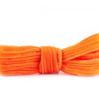 Seidenband Crinkle Crêpe Orange 1m 100% Seide handgenäht handgefärbt Schmuckband Wickelarmban Bild 1