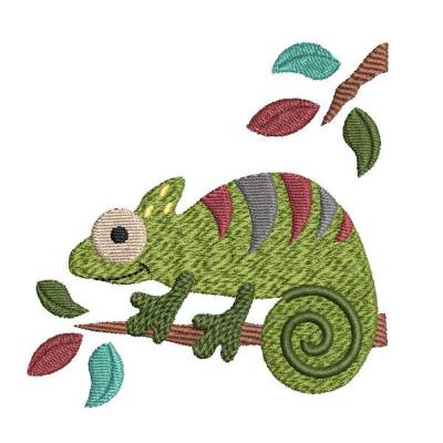 Stickdatei Chamaeleon Vollstick