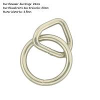 Triangel-Ring 2 Farben und 2 Größen silbern und golden 20 mm und 25 mm Bild 1