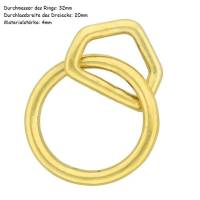 Triangel-Ring 2 Farben und 2 Größen silbern und golden 20 mm und 25 mm Bild 2