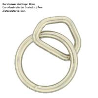 Triangel-Ring 2 Farben und 2 Größen silbern und golden 20 mm und 25 mm Bild 3