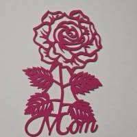 Rose mit Schriftzug MOM Bild 1