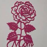 Rose mit Schriftzug MOM Bild 2